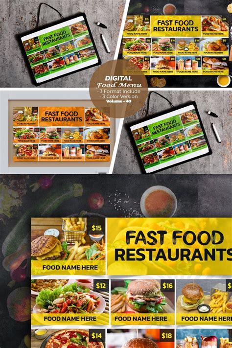 Digital Restaurant Menu Design – MasterBundles