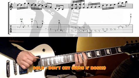 Don T Cry SOLO Guns N Roses GUITAR LESSON With TAB YouTube