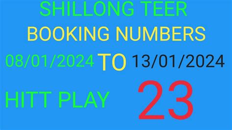 Shillong Teer Booking Numbers To Youtube