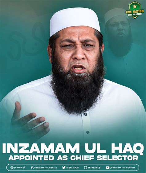 Former Pakistan Captain Inzamam Ul Haq Has Been Appointed National Men