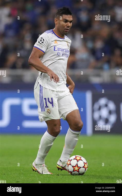 Milan, Italy, 15th September 2021. Casemiro of Real Madrid during the ...