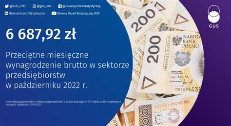 GUS on Twitter Przeciętne miesięczne wynagrodzenie brutto w