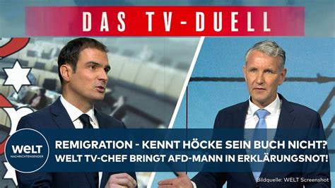 WELT TV DUELL MIT BURGARD Remigration WELT TV Chef Bringt AfD Mann