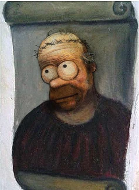 Ecce Homer. | Botched Ecce Homo Painting | Know Your Meme