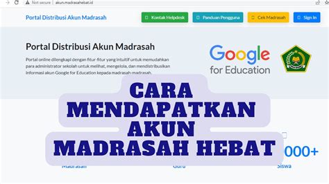 Cara Mendapatkan Id Akun Madrasah Hebat Melalui Akun Simpatika Youtube