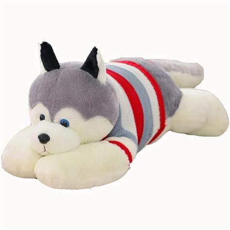 Dorimytrader Classic Fat Husky Plush Toy Jumbo Stuffed Animal Husky