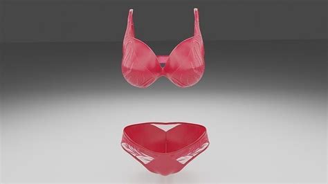 3d Model Bra And Underwear Vr Ar Low Poly Cgtrader