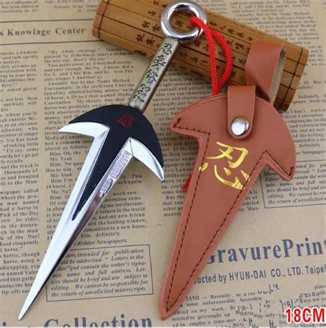 Naruto Fourth Hokage Yondaime Namikaze Minato Kunai With Leather Case