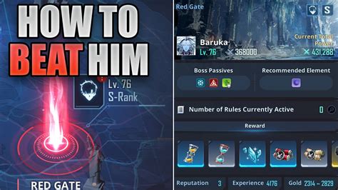 How To Beat The S Rank Baruka Gate S Rank Red Baruka Gate Guide