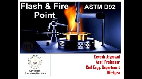 Flash And Fire Point Test Of Bitumen Youtube