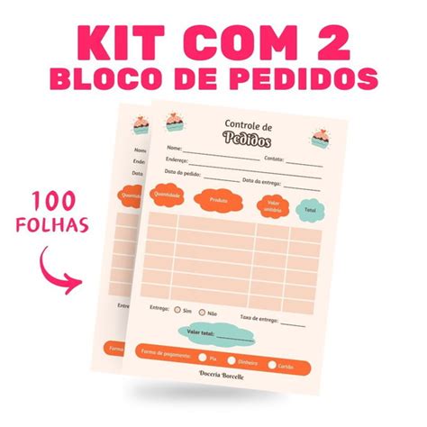 Kit Tal Es Blocos De Pedidos Personalizados C Logo