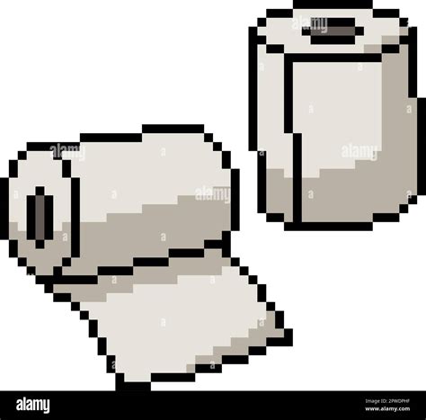 pixel art of toilet paper roll Stock Vector Image & Art - Alamy