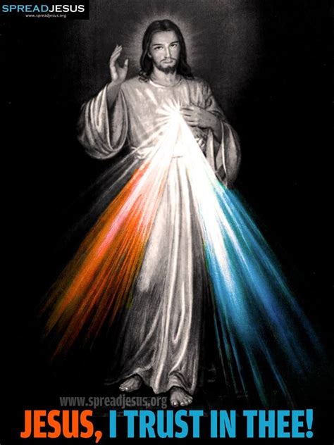 Black And White Variation Of Divine Mercy Jesus Portrait From