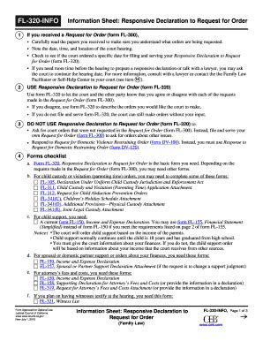 Fillable Online FL 320 INFO Information Sheet Fillable Editable And