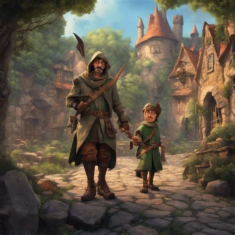 Beggar And Thief In The Style Of Disneys 1973 Animated Robin Hood Ai