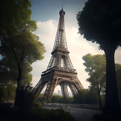 Toma Vertical De La Hermosa Torre Eiffel Capturada En Par S Francia