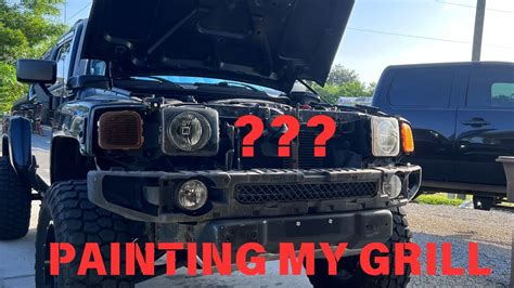 Diy Hummer H3t Alpha Front Grill Painting Youtube