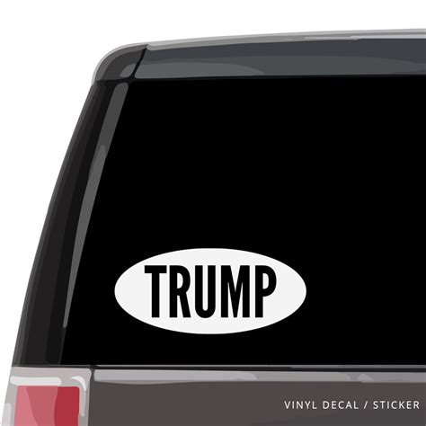 Donald Trump Oval Car Window Decal Vinyl Sticker Custom Gifts Etc