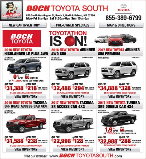 Boch Toyota South Additional Specials - North Attleboro, MA