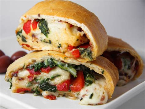 Healthy Game Day Recipes Roasted Vegetable Stromboli Philly