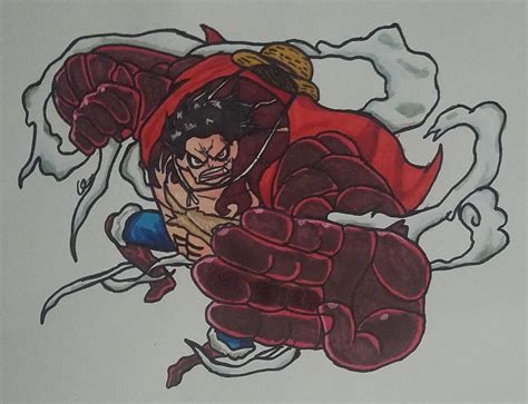 My gear 4 luffy drawing : r/OnePiece