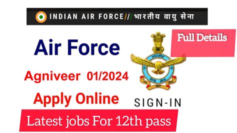 Airforce Agniveer Intake 1 24 Agniveer Vayu Airforce Jobs Latest