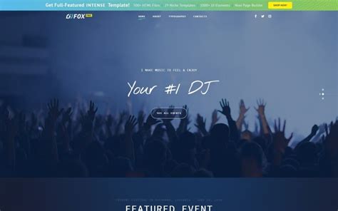 Free Music Website Templates - 23 Best Music Artist, Band & Company Web ...