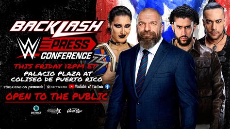 WWE Backlash Press Conference will air this Friday at 12 p.m. ET/9 a.m ...