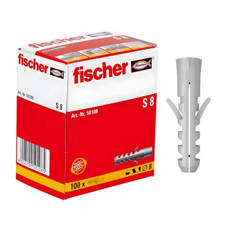 Taquete De Nylon Para Materiales Solidos S Caja Con Piezas Fischer