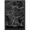 Panorama Cuadro De Aluminio Mapa Negro De Roma X Cm Con Ofertas En