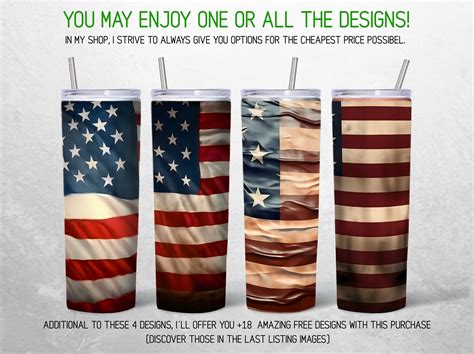 Distressed American Flag Tumbler Wrap Usa Patriotic Tumbler Etsy