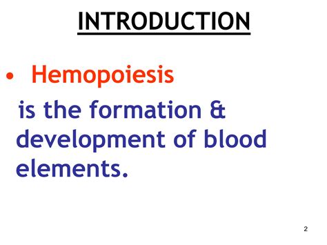 SOLUTION: Hemopoiesis sites of homopoiesis bone marrow stroma and ...