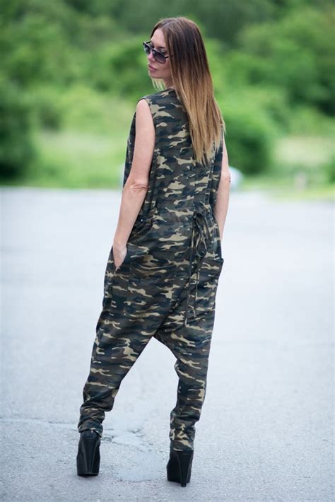 Camo Clothes Womenurban Camouflage Casual Jumpsuitwomen Etsy