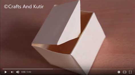 Diy How To Make Paper Box That Opens And Closes Paper T Box Origami Paper T Box