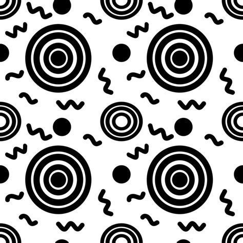 Abstract black and white circle seamless pattern. 22085953 Vector Art ...