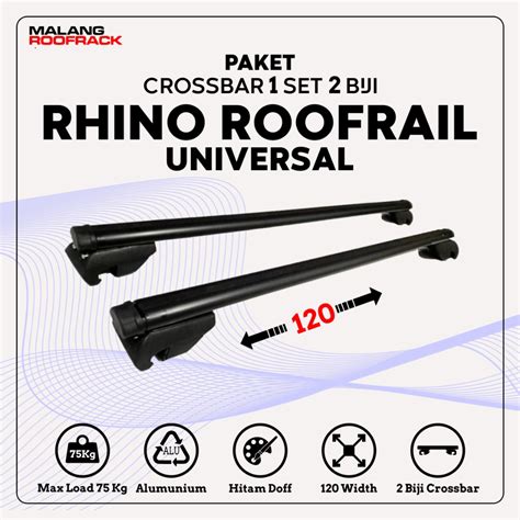 Roofrack Rakroof Rhino Crossbar Roofrail Universal Shopee Malaysia