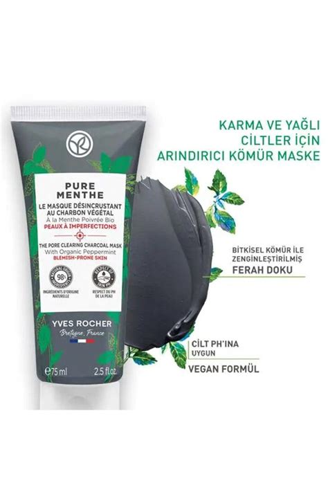 Yves Rocher Pure Menthe G Zenekleri Derinlemesine Ar Nd Ran Ve Siyah