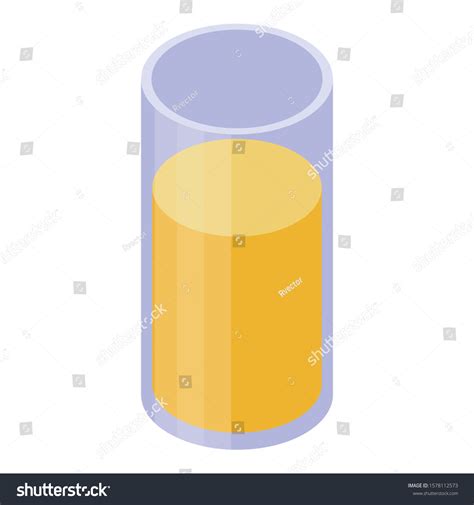 Orange Juice Glass Icon Isometric Orange Stock Vector Royalty Free 1578112573 Shutterstock