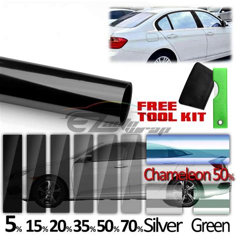 20x120 Uncut Roll Window Charcoal Black Tint Film Car Glass Vlt 5