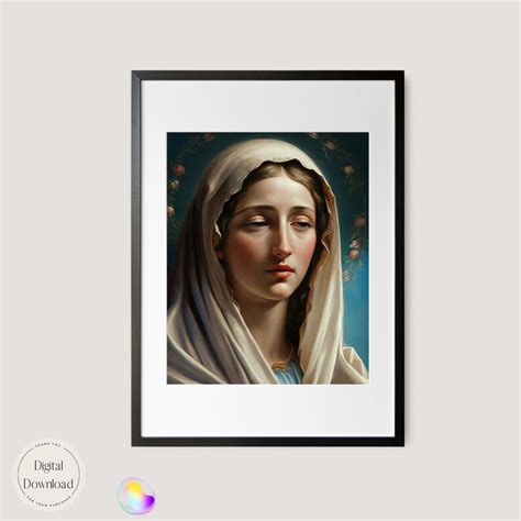 Divine Mother Mary Printable Posters Mother Mary Religious Printable Art 18 Instant Download Etsy