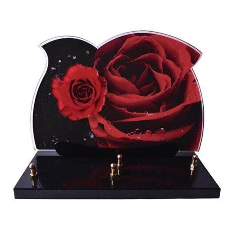 Plaque Cimeti Re Plaque Tombale Rose Rouge Funelior