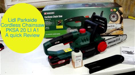 Lidl Parkside Cordless Chainsaw Pksa Li A Review Youtube