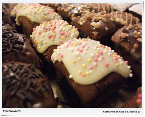 MINI BROWNIES ~ COCINANDO EN CASA DE JUANICO