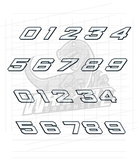 Racing Fonts Number Collection 3 Wraptile Shop