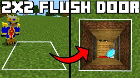 🦅 Minecraft Bedrock 119 Easiest 2x2 Flush Piston Door Tutorial