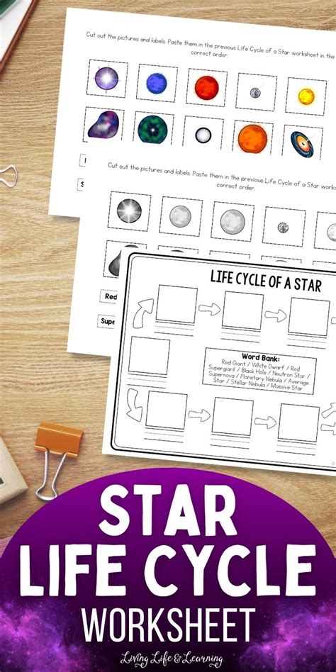 Star Life Cycle Worksheet