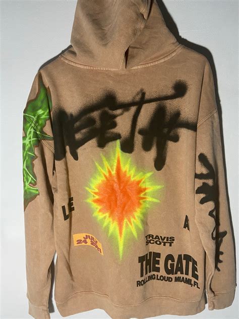 Travis Scott Rolling Loud Miami Brown Hoodie Cultcert