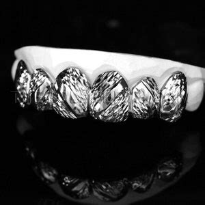 Sterling Silver Grillz Custom Silver Teeth Real Diamond Etsy