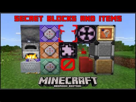 Minecraft Bedrock Secret Blocks Items Mobile Xbox Ps Windows