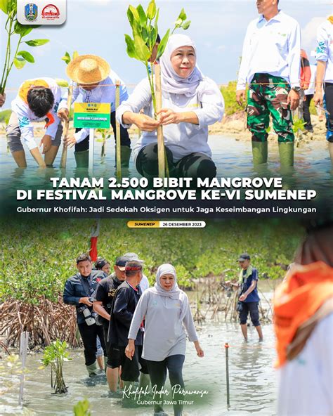 Tanam Bibit Mangrove Pada Festival Mangrove Ke Vi Jatim Di